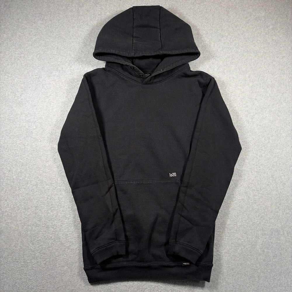 1620 Workwear Pullover Hoodie Mens Small Black Cordura Heavyweight Made in USA